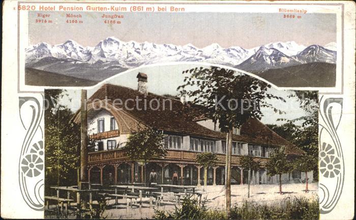 Gurten Bern Hotel Pension Gurten Kulm mit Blueemlisalp