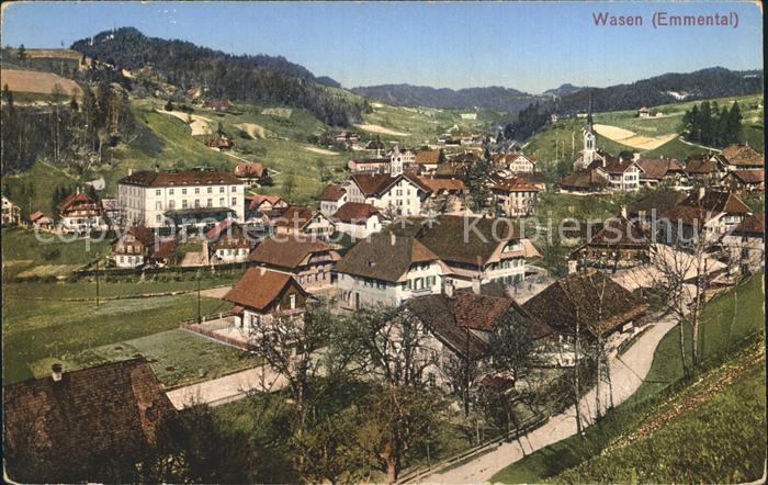 Wasen Emmental BE Ortsansicht mit Kirche