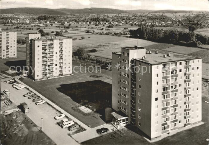 Lahr Schwarzwald Hochhaeuser am Bahnhof