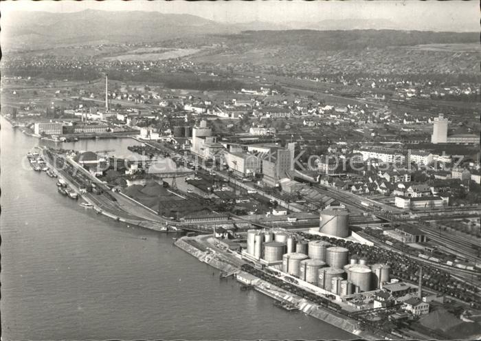 Basel BS Rheinhafen Fliegeraufnahme