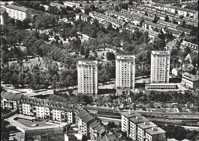 Basel BS Hochhaeuser Kannenfeldpark Fliegeraufnahme