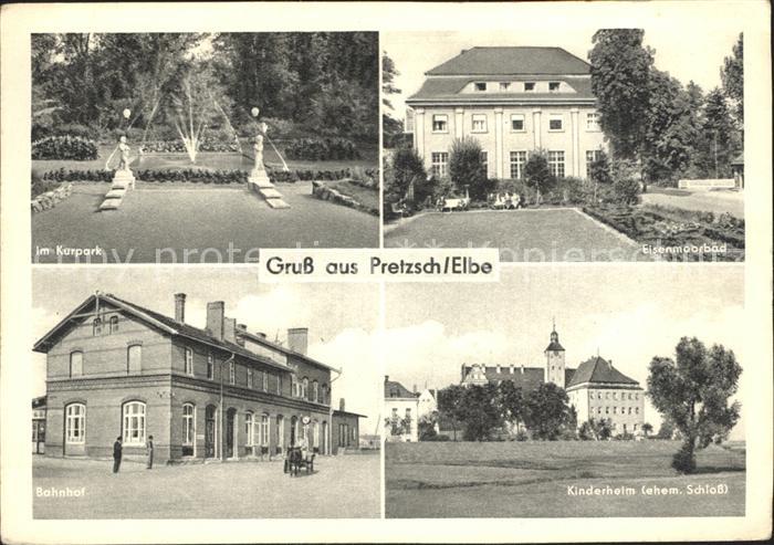 Pretzsch Elbe Kurpark Eisenmoorbad Kinderheim ehem. Schloss Bahnhof