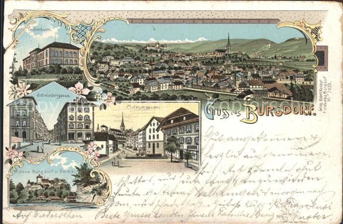 Burgdorf Bern Technikum Schmiedengasse Schloss Metzgergasse Gesamtansicht