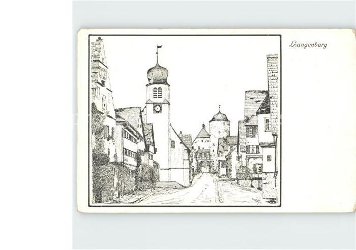 Langenburg Wuerttemberg Teilansicht Zeichnung