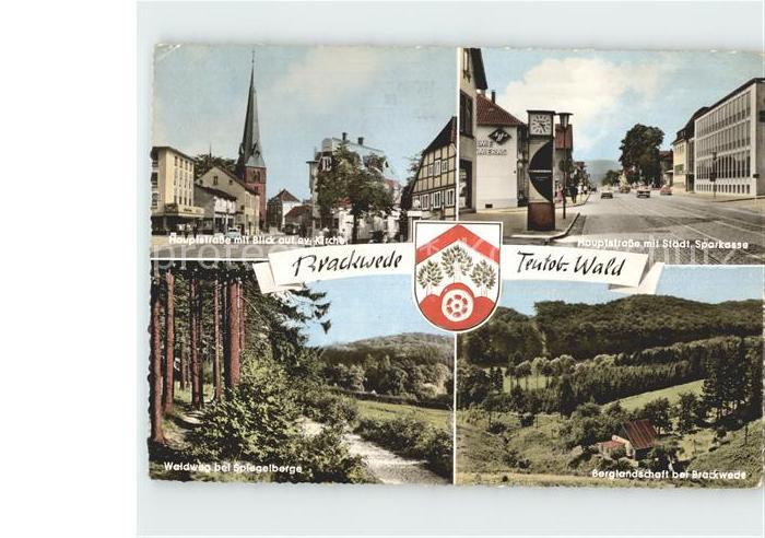 Brackwede Westfalen Hauptstr Kirche Staedt Sparkasse Waldweg Spiegelberge Bergla