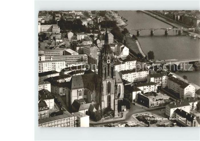 Frankfurt Main Dom Fliegeraufnahme