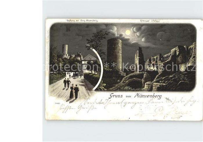 Muenzenberg Schloss bei Nacht