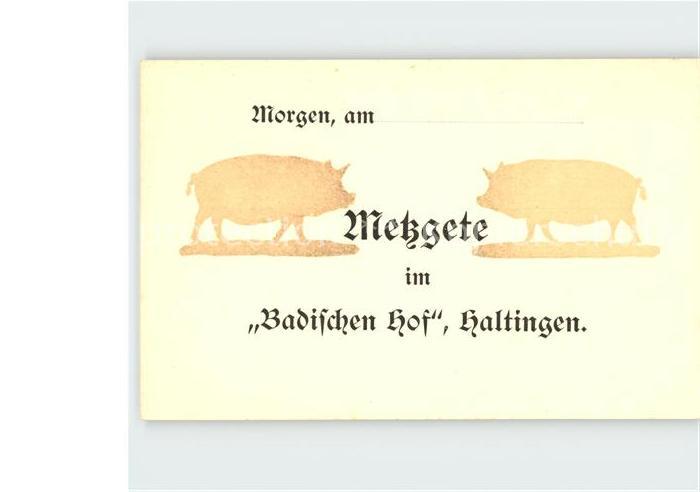 Haltingen Weil am Rhein BW Vorankuendigung Metzgete im Badischen Hof