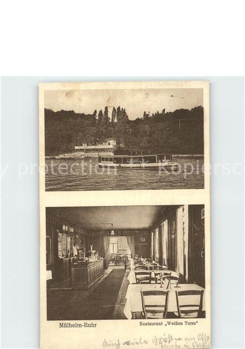 Muelheim Ruhr Fahrgastschiff Kaffee Restaurant Weissen Turm