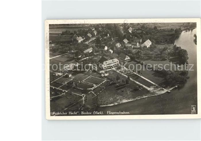 Bindow Fliegeraufnahme Gasthaus Froehlicher Hecht