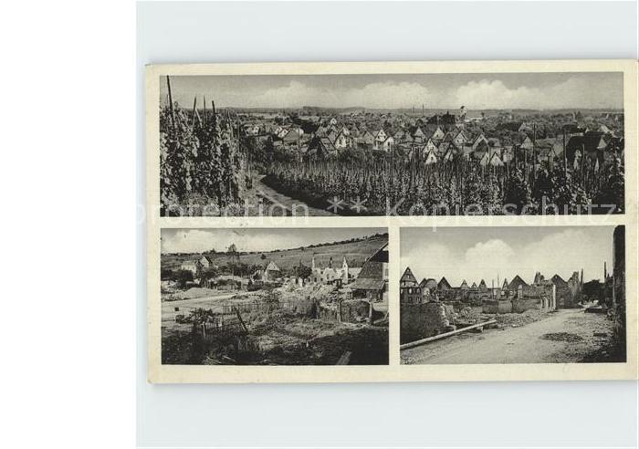 Haltingen Weil am Rhein BW WK2 Zerstoerte Stadt Teilansichten