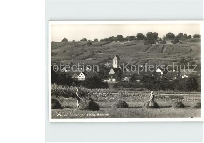 Fischingen Baden Teilansicht Heuernte