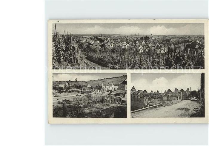 Haltingen Weil am Rhein BW Zerstoerte Stadt Teilansichten