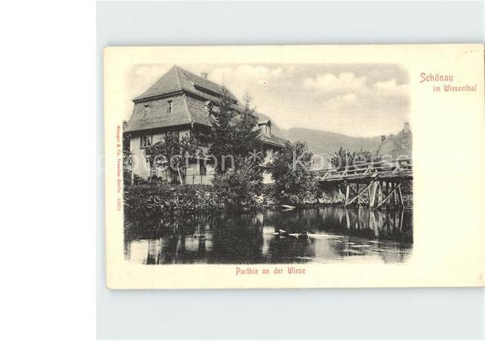 Schoenau Schwarzwald Parthie an der Wiese