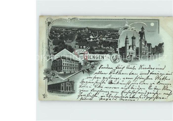 Giengen Brenz Panorama Realschule Fruchthalle Stadtkirche Marktplatz