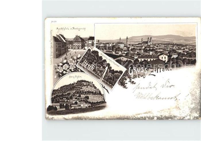 Zittau Marktplatz Amtsgericht Panorama Weinau Restaurant Berg Oybin