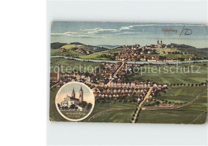 Vilsbiburg Totalansicht Wallfahrtskirche Maria Hilf