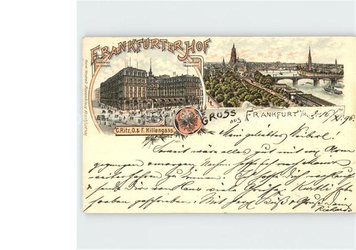 Frankfurt Main Frankfurter Hof Stadtblick