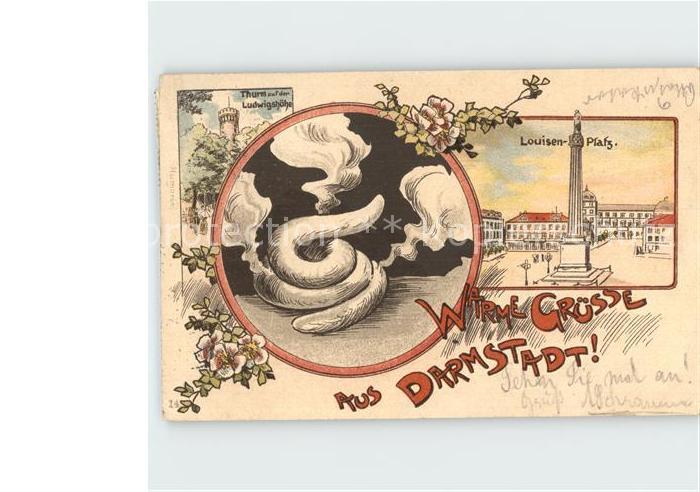 Darmstadt Thurm auf der Ludwigshoehe Louisenplatz