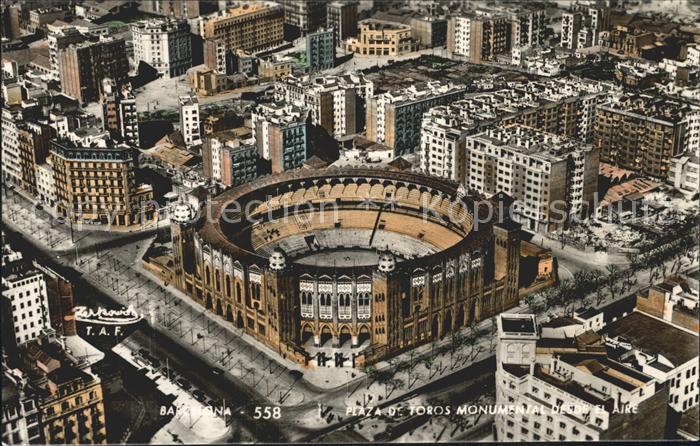 Barcelona Cataluna Fliegeraufnahme Plaza de Toros