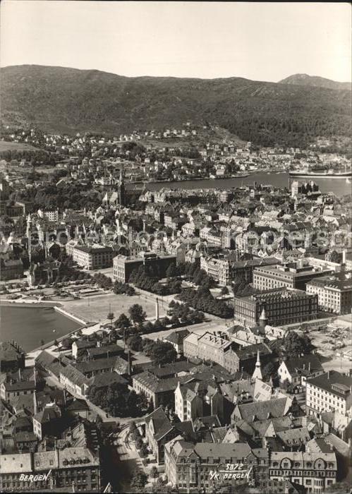 Bergen Norwegen Fliegeraufnahme