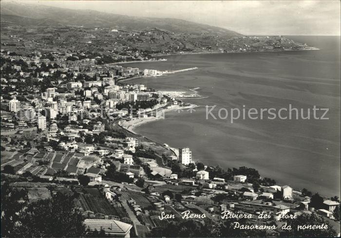 San Remo Fliegeraufnahme Blumen Riviera