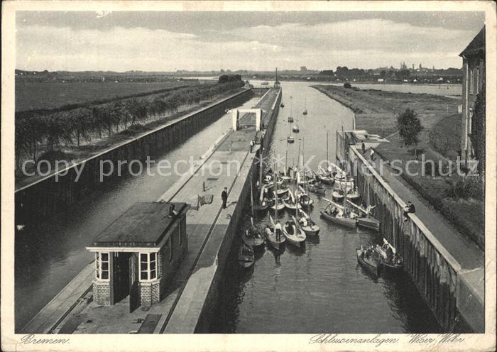 BREMEN  CITY Schleusenanlagen an der Weser