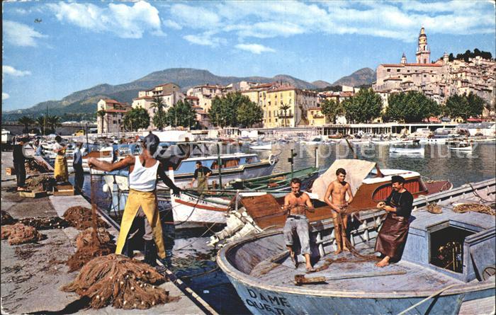 Menton Alpes Maritimes Un coin du port