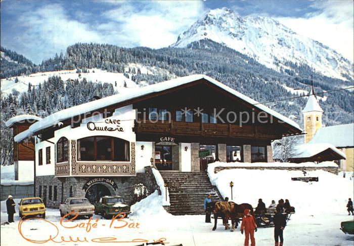 Kleinarl Cafe Annemarie Moser Proell Pferdeschlitten