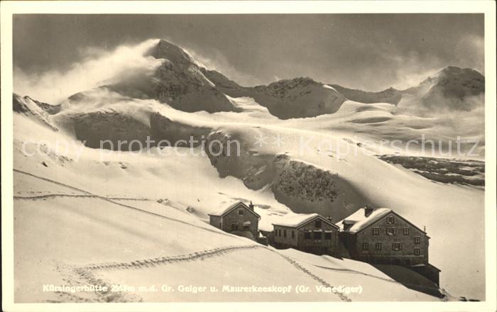 Kuersingerhuette mit Gr Geiger und Maurerkeeskopf