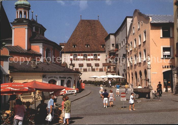 Hall Tirol Oberer Stadtplatz mit Rathaus
