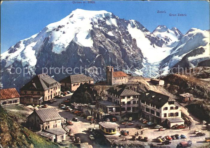 Stilfserjoch Passo dello Stelvio mit Ortles Zebru Gran Zebru