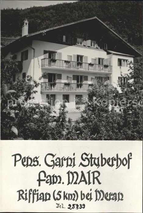 Riffian Meran Pension Garni Stuberhof
