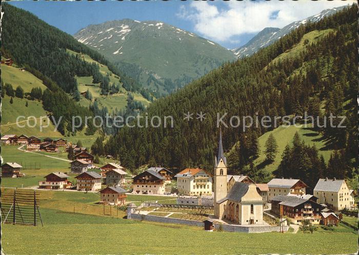 Kals Grossglockner Bergsteigerdorf Gesamtansicht Kirche