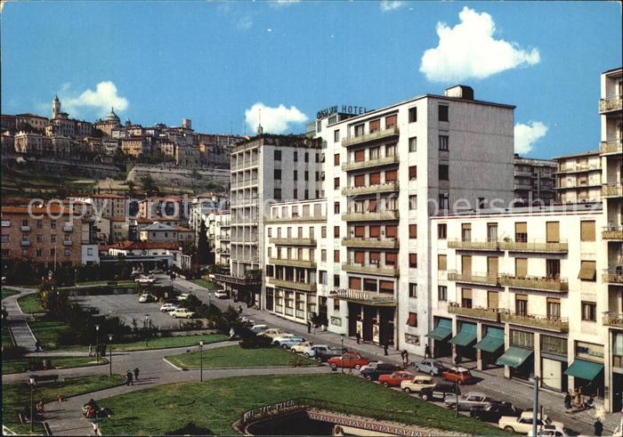 Bergamo Piazza della Republica con Hotel Excelsior S Marco
