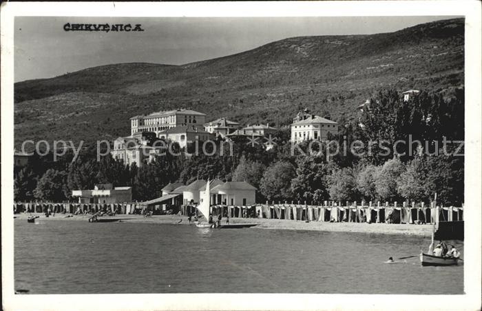 Crikvenica Kroatien Strand Segelboot