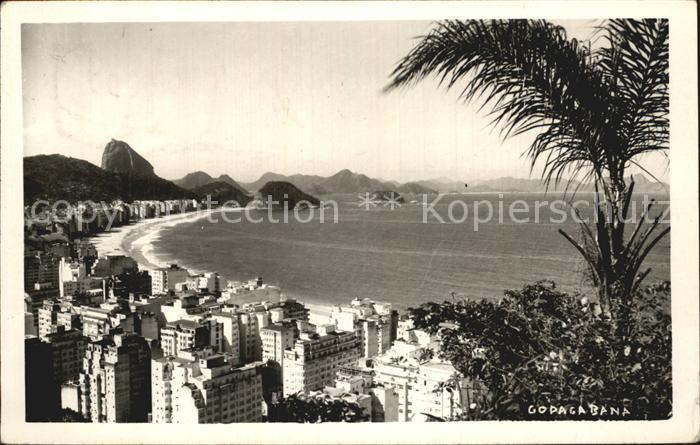 Copacabana Panorama Kueste Palmen