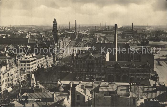 Haelsingborg Blick ueber die Stadt