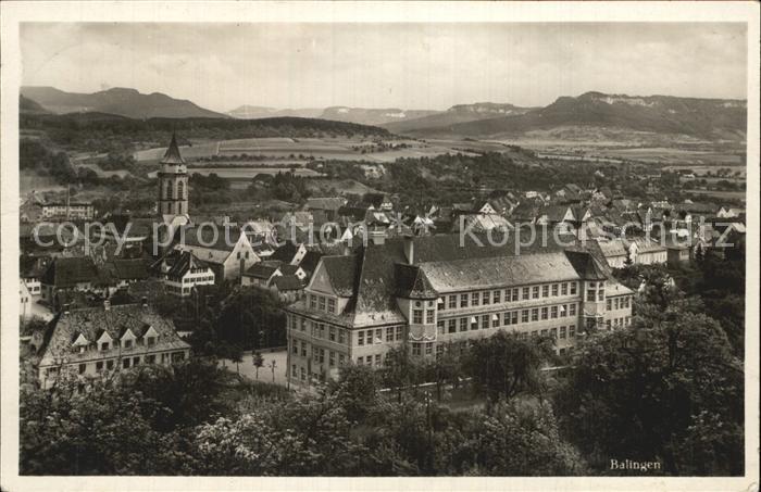 Balingen Ortsansicht mit Kirche Schwaebische Alb