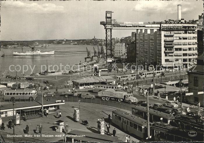 Stockholm Motiv fran Slussen med Katarinahissen