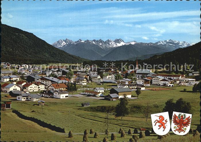 Seefeld Tirol Panorama Höhenluftkurort gegen Kalkköge