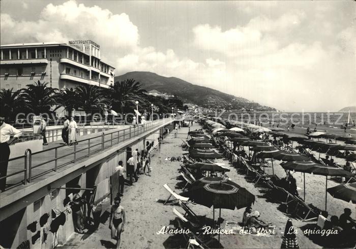 ALAssIO Savona Liguria IT Spiaggia Riviera dei Fiori Strand Promenade Hotel