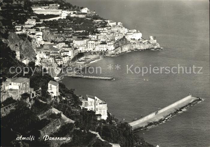 Amalfi Panorama Hafen Fliegeraufnahme