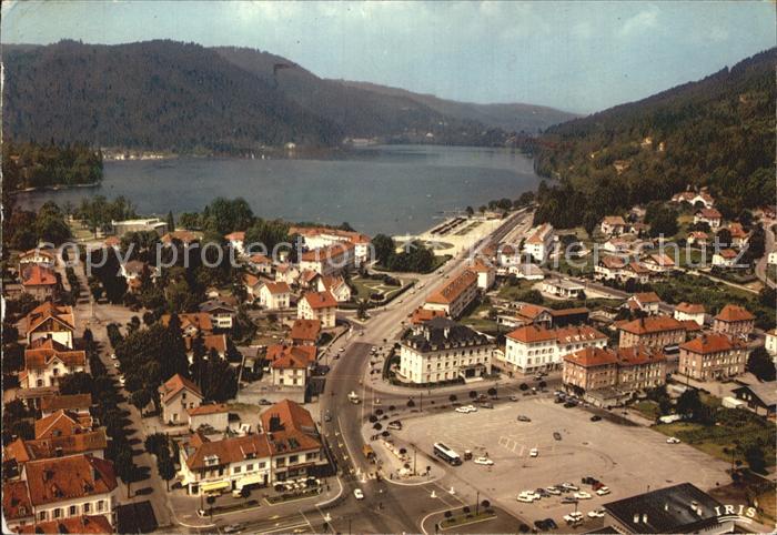 Gerardmer Vosges Place de la Gare et le Lac vue aerienne
