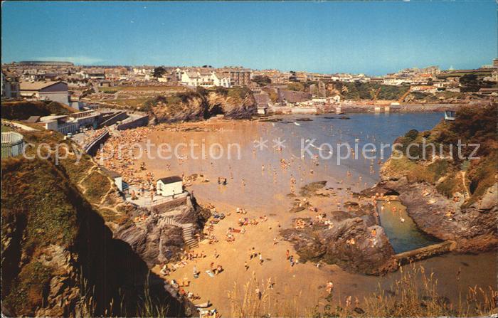 Newquay Towan Beach and the Island