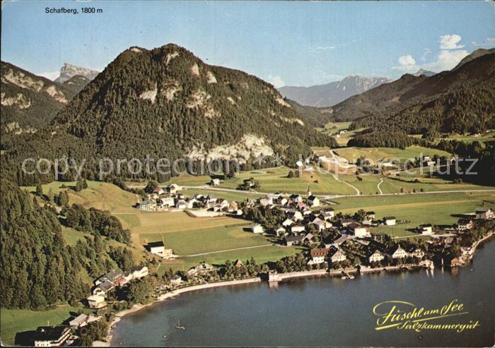 Fuschl See Salzkammergut mit Schafberg Fliegeraufnahme