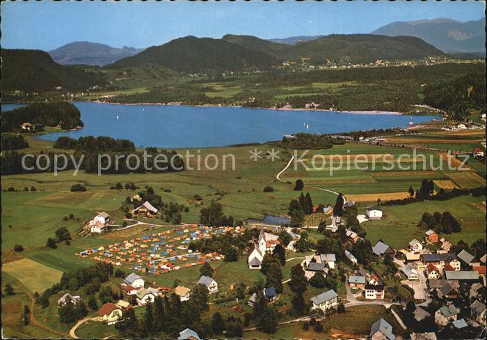 Faak am See Finkenstein Camping Poglitsch Fliegeraufnahme