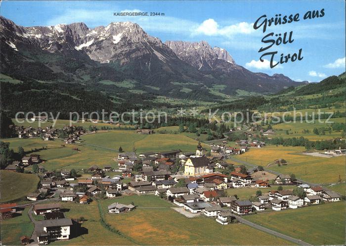 Soell Tirol am Wilden Kaiser Fliegeraufnahme