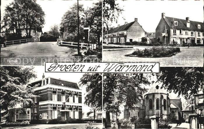 Warmond Tolhek Julianastraat Kerk Gemeentehuis