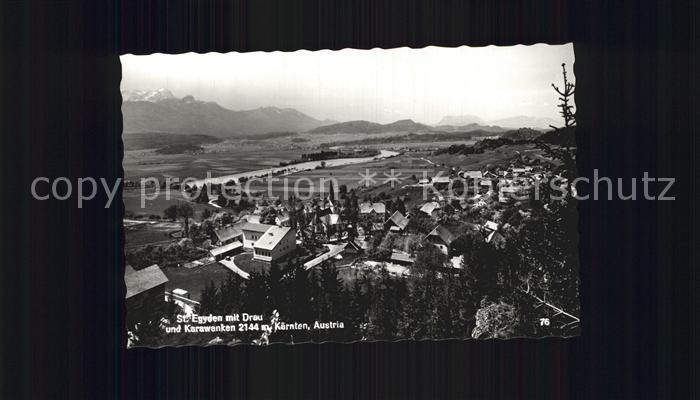St Egyden Velden Panorama mit Drau und Karawanken